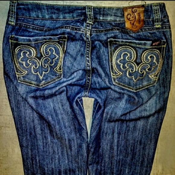 Angel Jeans Size 7 Low Rise Skinny Leg - Picture 6 of 10